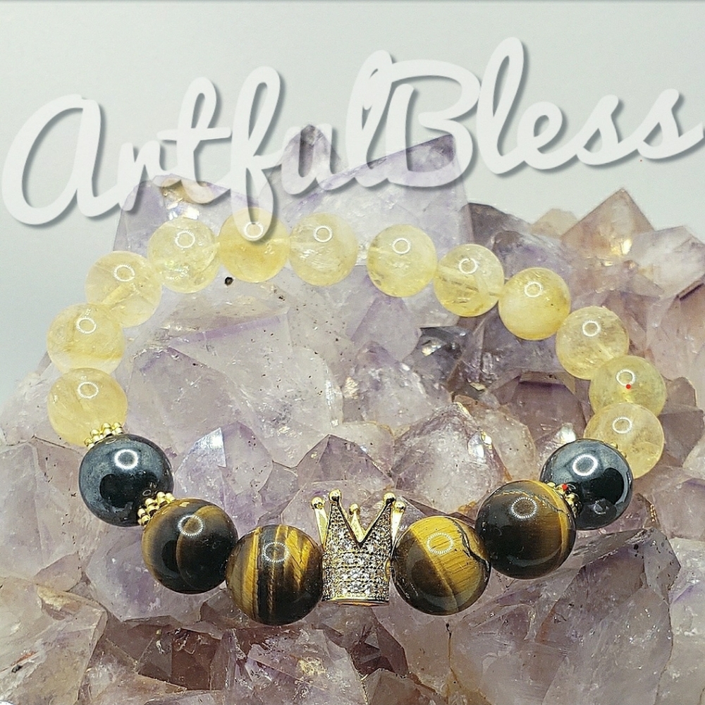 King Tiger Eye & Citrine Healing Bracelet